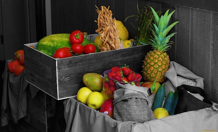 Ящик с фруктами