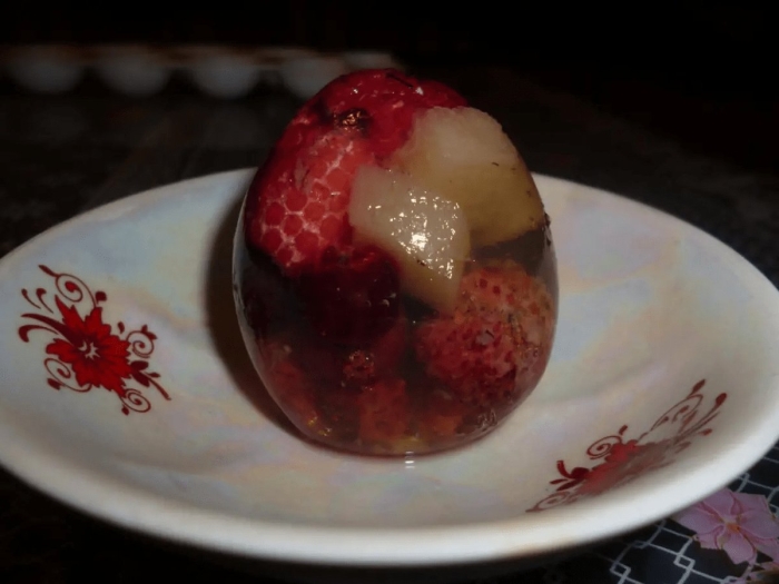 Желе с фруктами «пасхальное яйцо»