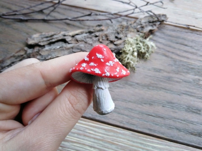 Мухомор полимерная глина
