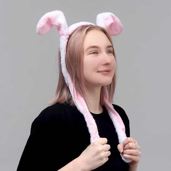 Карнавальный ободок заяц поднимаются ушки цвет