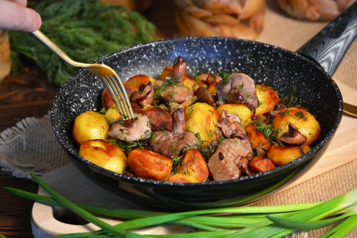 Маслята жареные