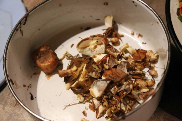 Вареные сушеные грибы