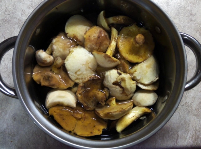 Вареные маслята