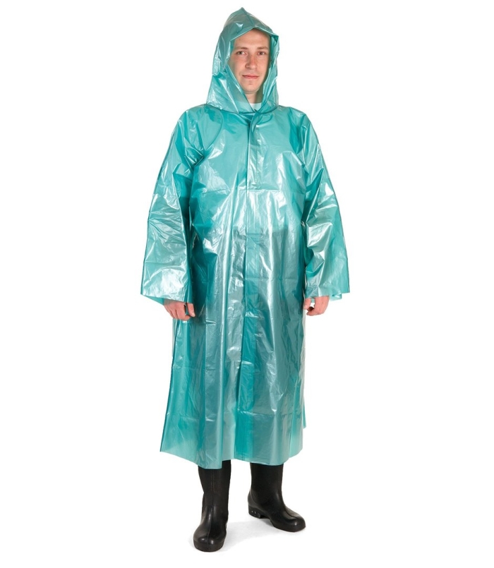 Плащ-дождевик с капюшоном на кнопках 60х110см