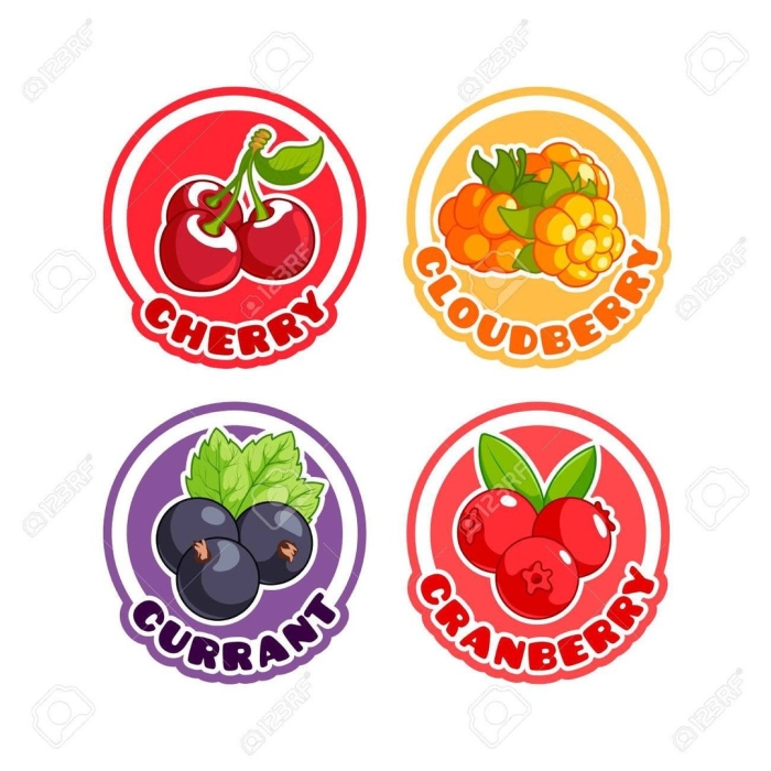 Наклейка с фруктами