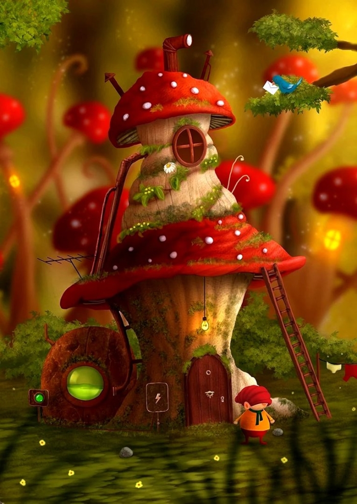 Сказочный домик мухомор