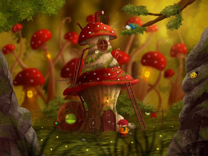 Сказочный домик мухомор