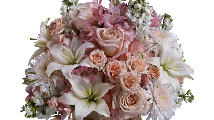 Букет розы и лилии