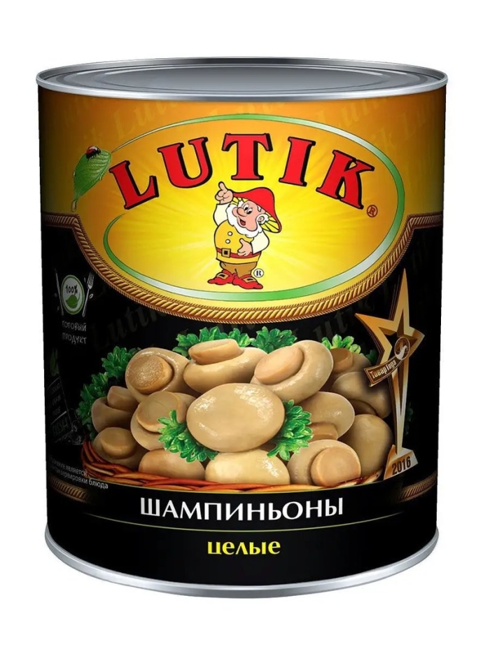 Шампиньоны цел. lutik 425мл жб