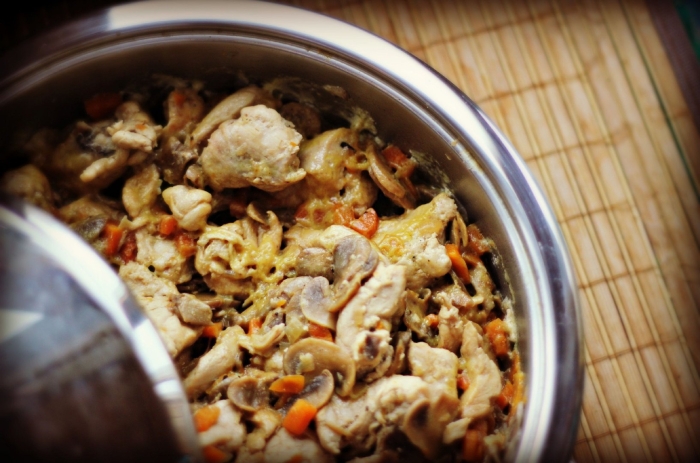 Курица с грибами рецепт