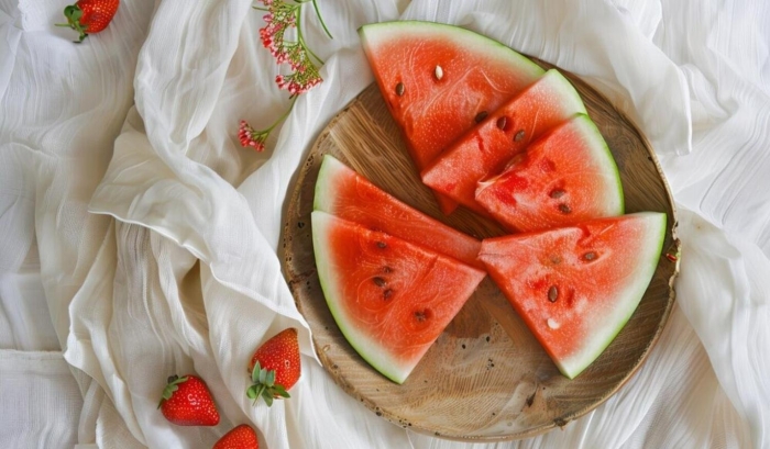 Арбуз красивый