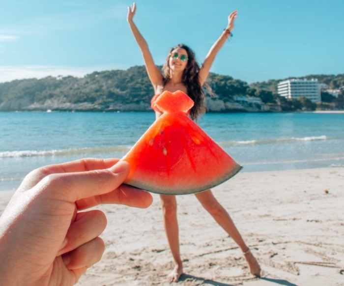 Фотосессия на пляже в платье