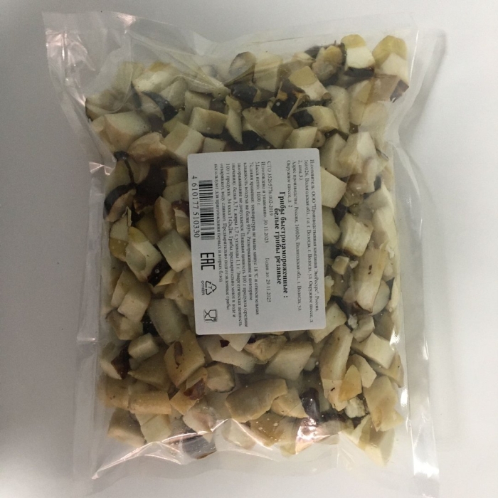 Грибы белые свежемороженые кубик