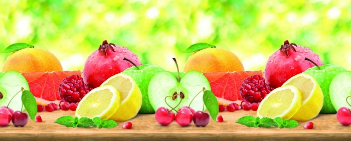 Кухонный фартук абс фрукты