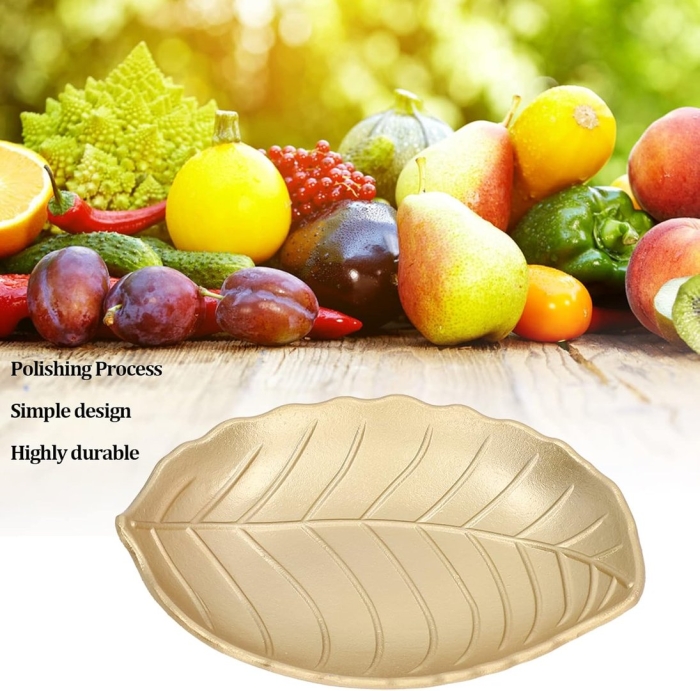 Блюдо для фруктов золотое