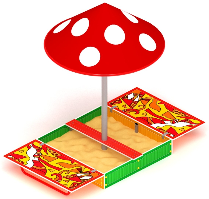 Песочница с крышкой для детского сада