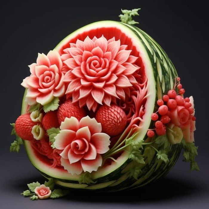 Резьба по арбузу