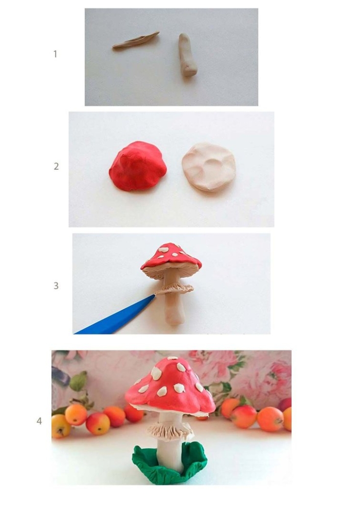 Как лепить грибы