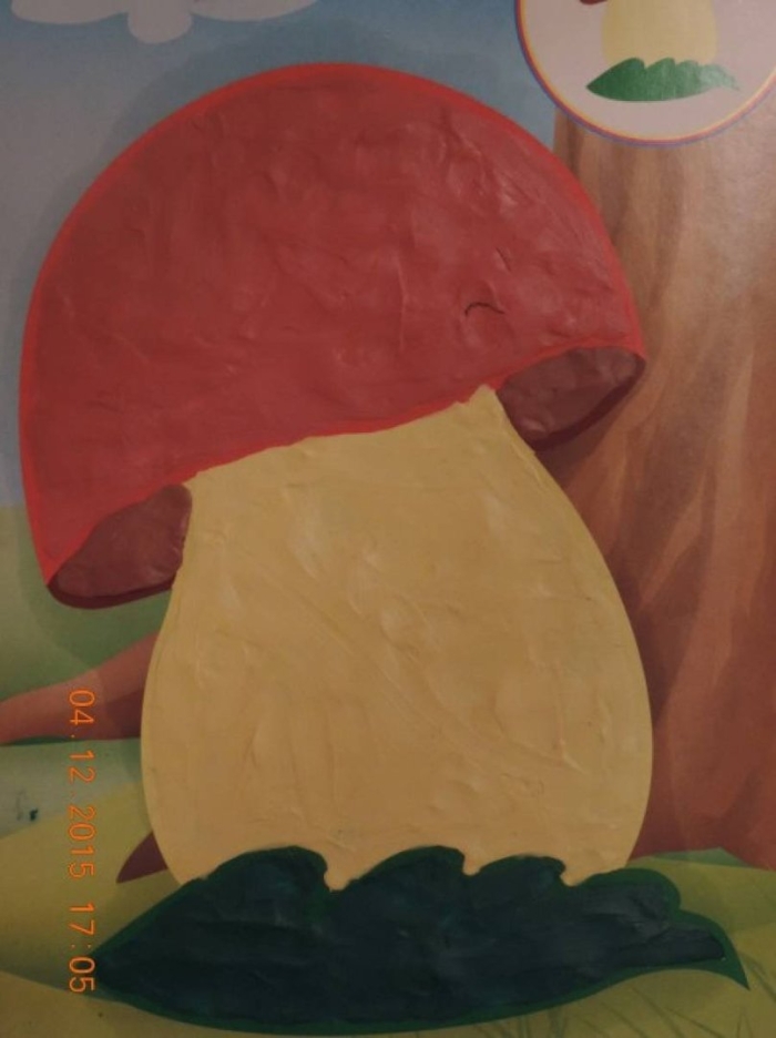 Пластилинография гриб-грибок