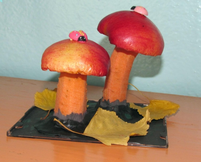 Грибочки из овощей поделки