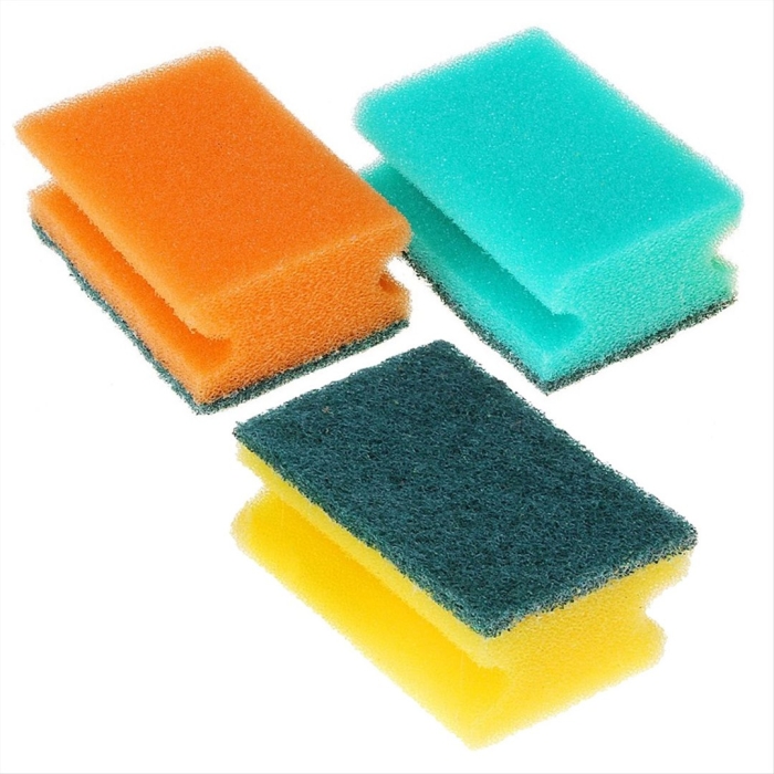 Губка бытовая с чистящим слоем 3шт  профиль-3 (30)