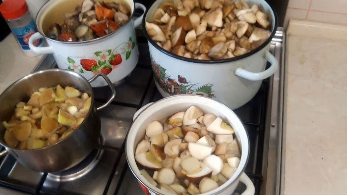 Вареные грибы