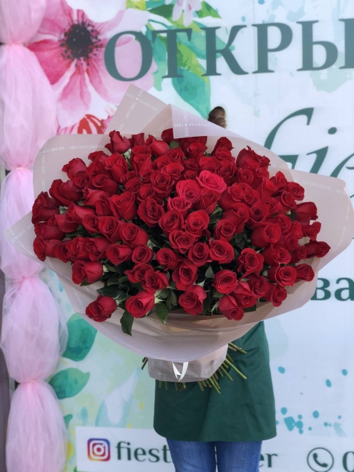 101 красная роза