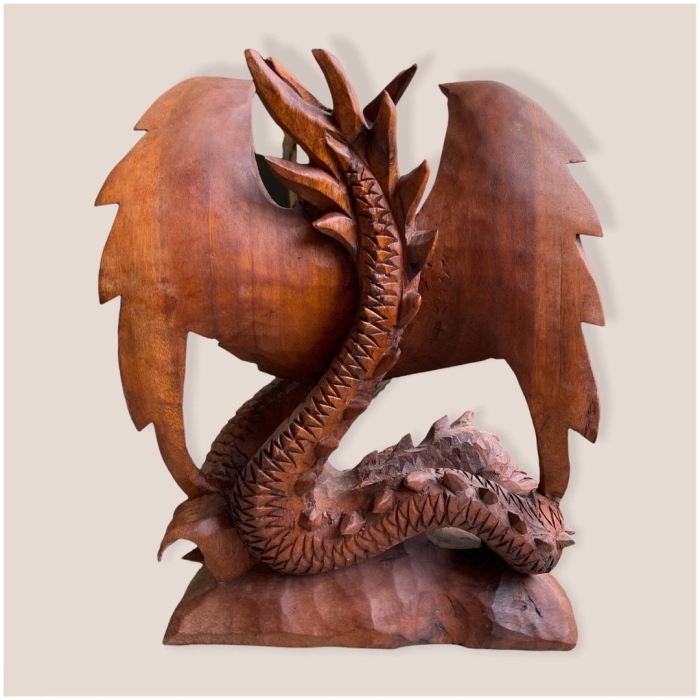 Дракон статуэтка из дерева