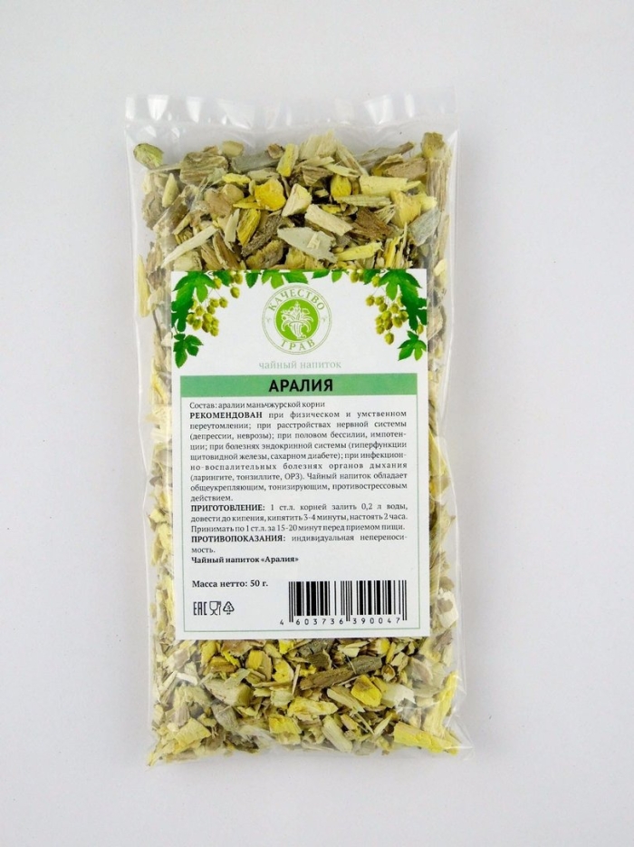 Аралия маньчжурская сырье