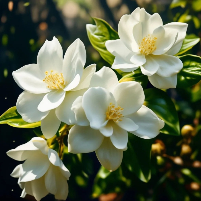 Белые цветы жасмин