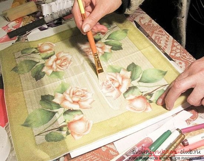 Декупаж салфетками для начинающих