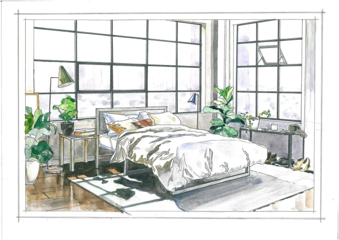 Зарисовка интерьера