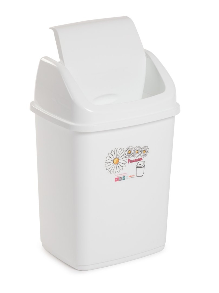 Контейнер для мусора elfplast ромашка 10 л