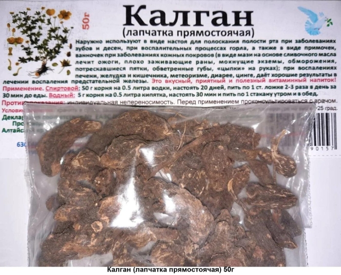 Калган корень от чего помогает и применение