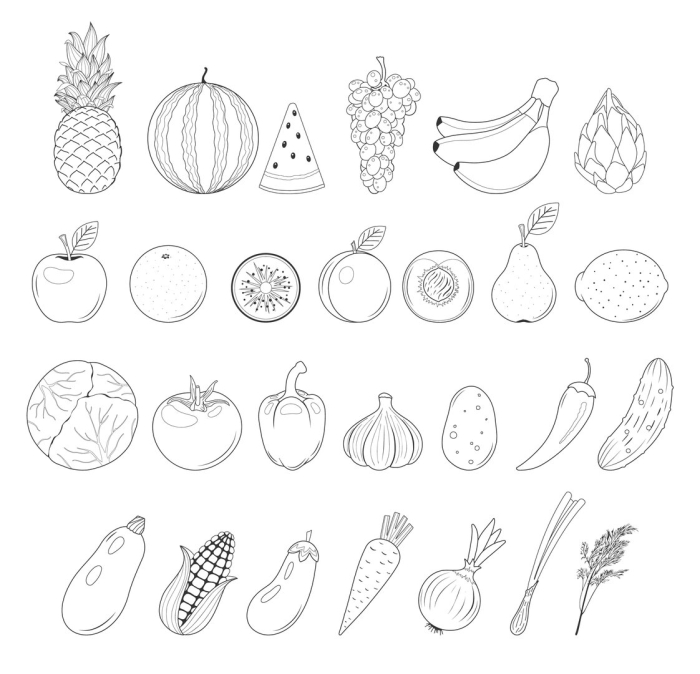 Овощи для распечатки