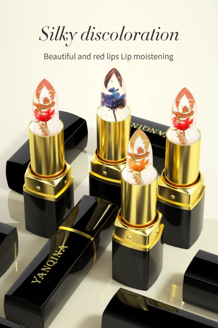 Помада с цветком