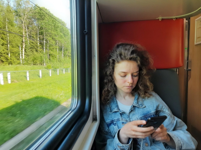 Попутчица в поезде