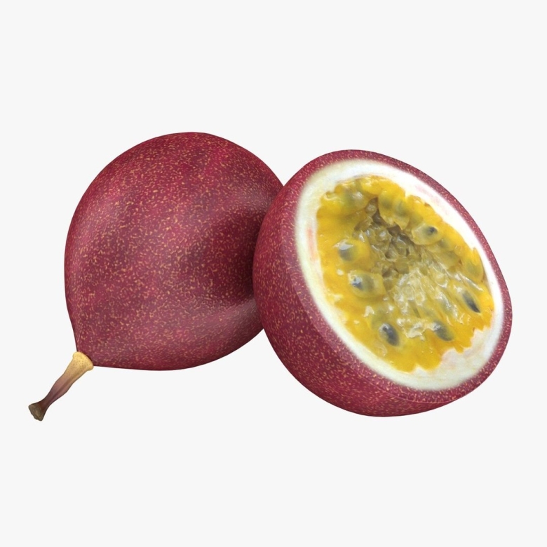 Маракуйя на белом фоне