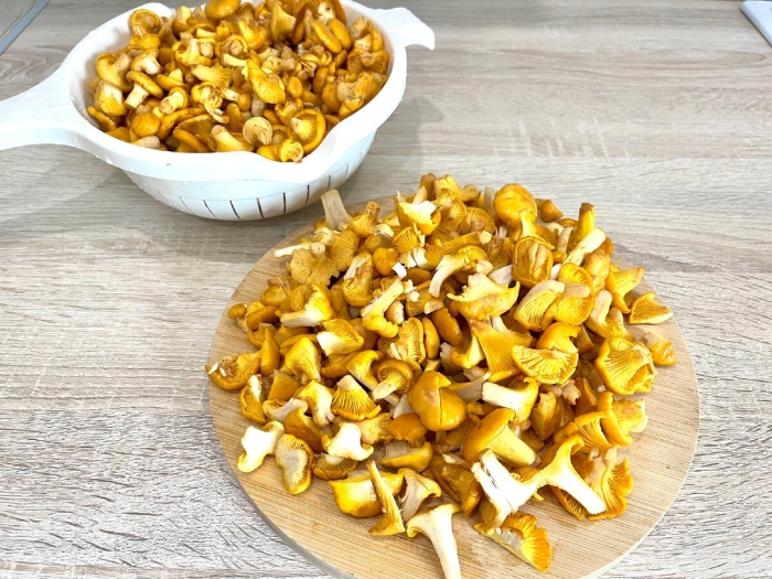 Лисички жареные