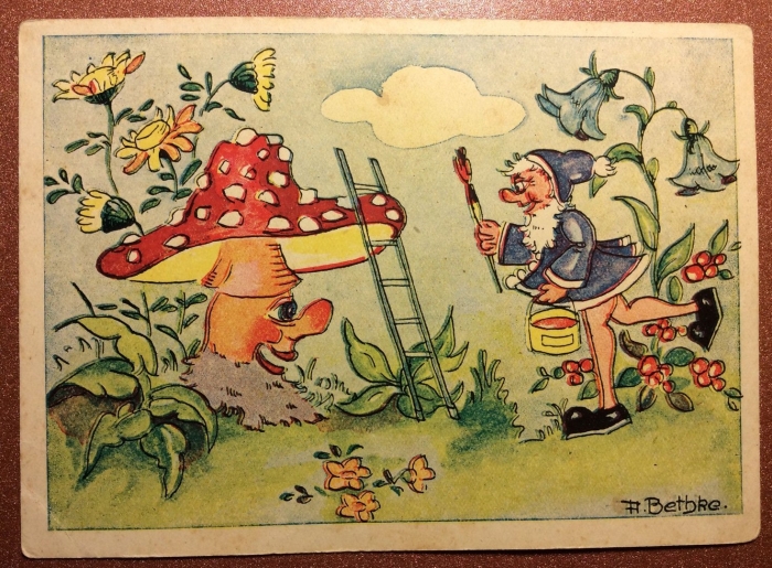 Старые открытки гномов