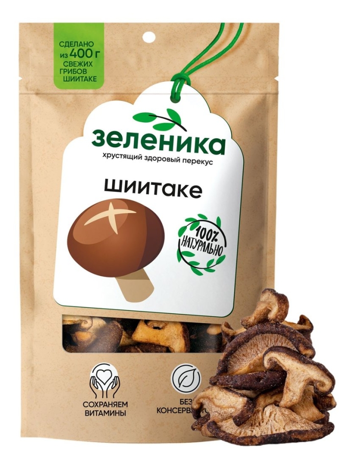Шиитаке зеленика здоровый перекус овощной