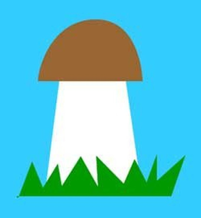 Грибы аппликация для детей