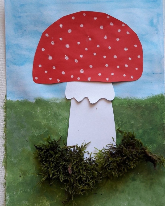 Мухомор аппликация для детей
