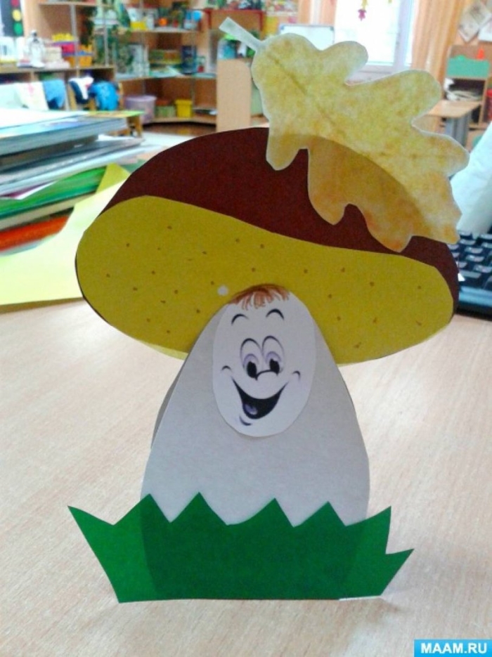 Аппликация грибочек во 2 мл группе