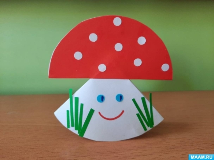Конструирование гриб мухомор старшая группа