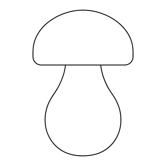 Гриб шаблон для вырезания