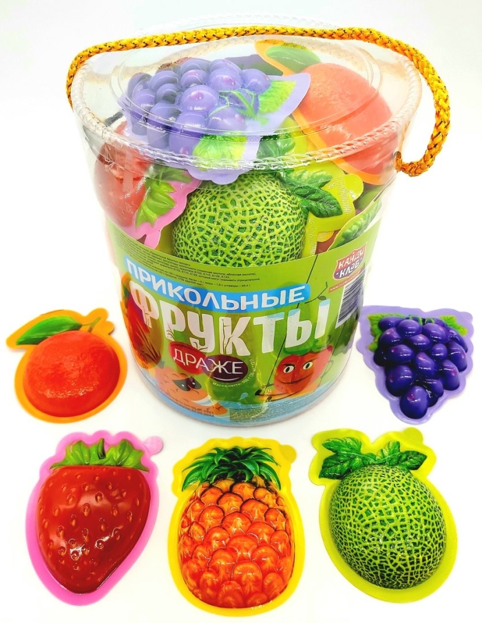Драже  прикольные фрукты ассорти 11гр*30шт