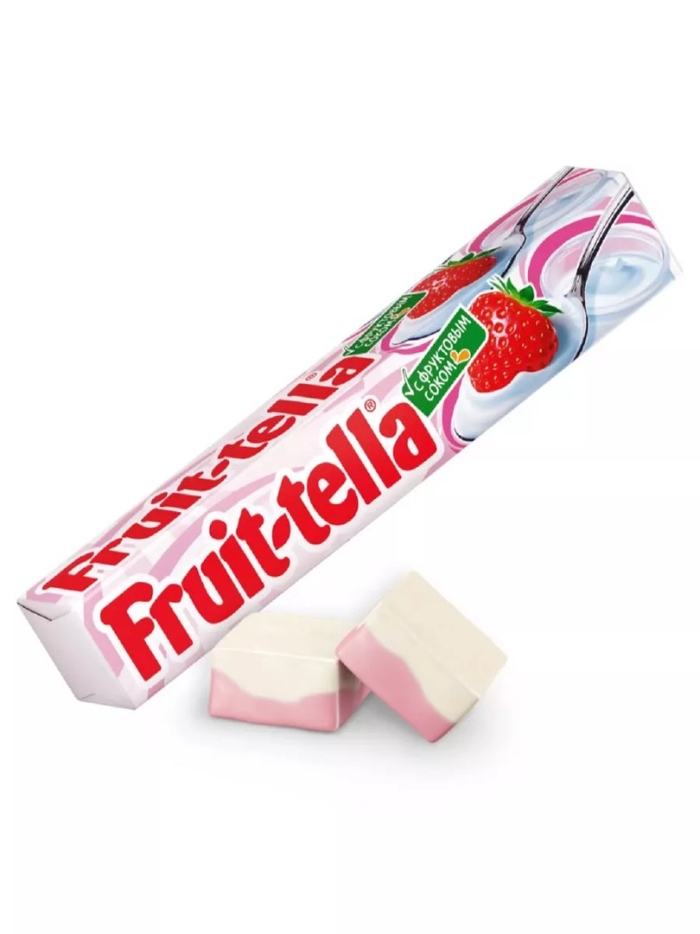 Конфеты жевательные fruittella клубничный йогурт