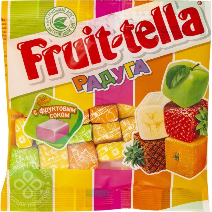 Жевательные конфеты fruittella радуга 70 г