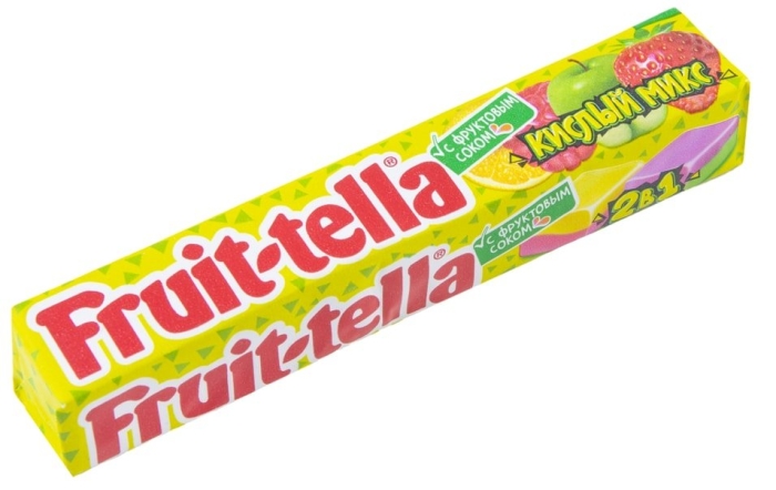 Жевательные конфеты fruittella кислый микс